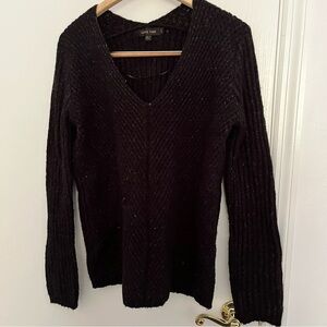 Black Sweater With White Specs